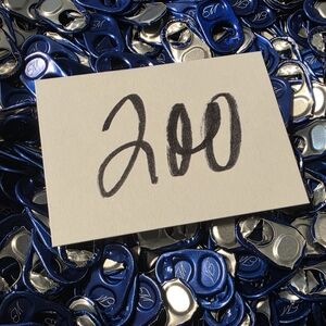 200 Blue Aluminum Can Tabs Pull Tabs